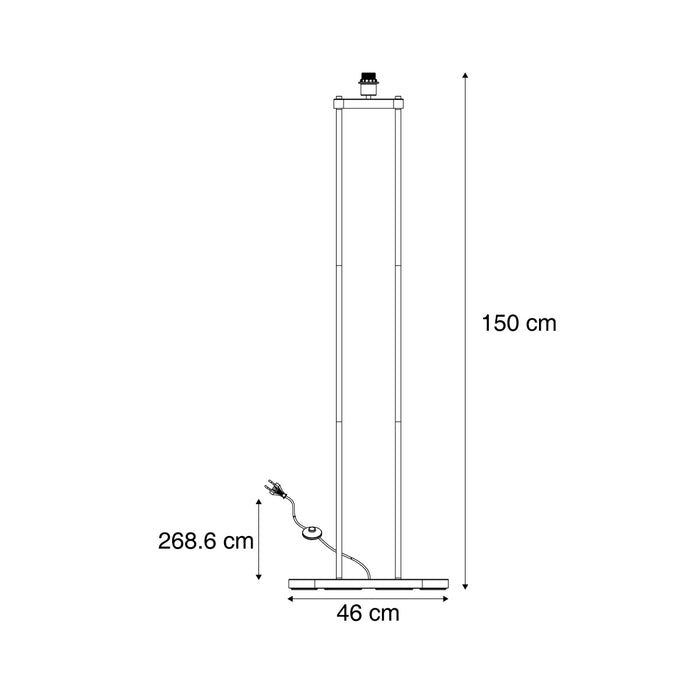 QAZQA Moderne vloerlamp beige - Thijmen