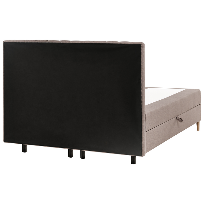 Beliani - OFFICER - Boxspringbed - Taupe - 160 x 200 cm - Polyester