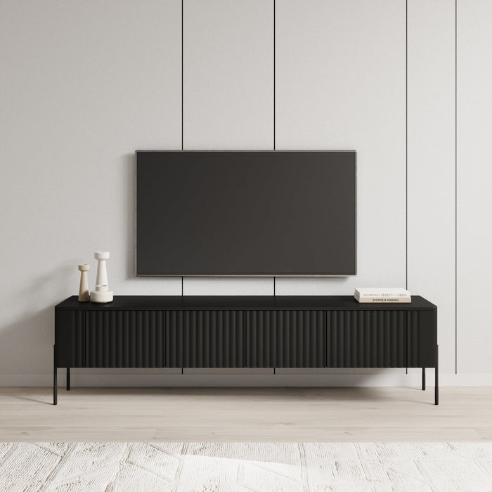 Meubella - Vivi - TV-Meubel - Zwart - 190 cm
