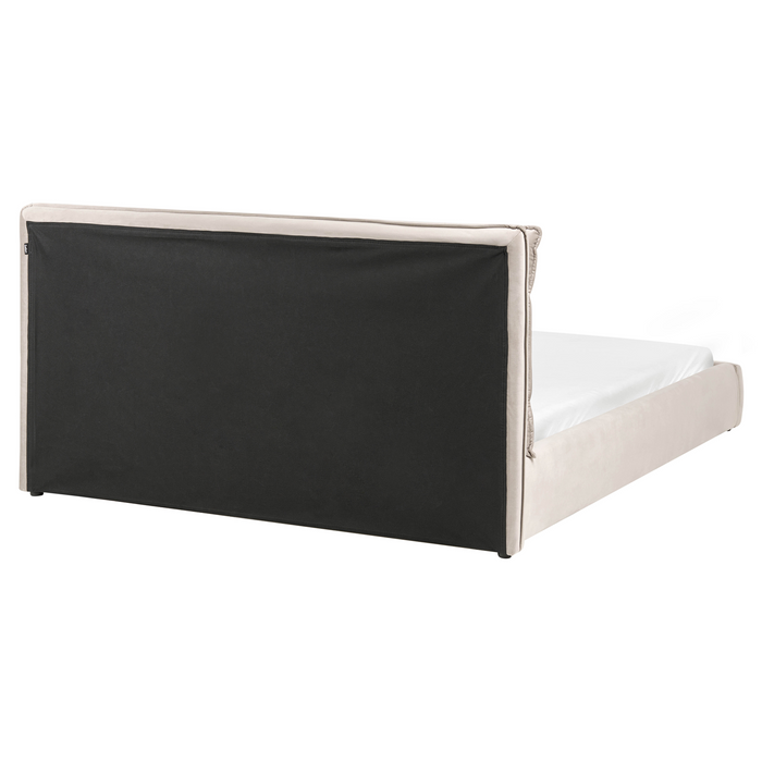 Beliani - BAJONNA - Tweepersoonsbed - Taupe - 160 x 200 cm - Stof