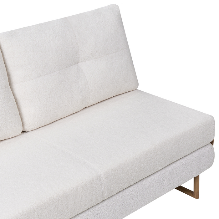 Beliani - JERSLEV - 3-zits slaapbank - Off-white - Bouclé