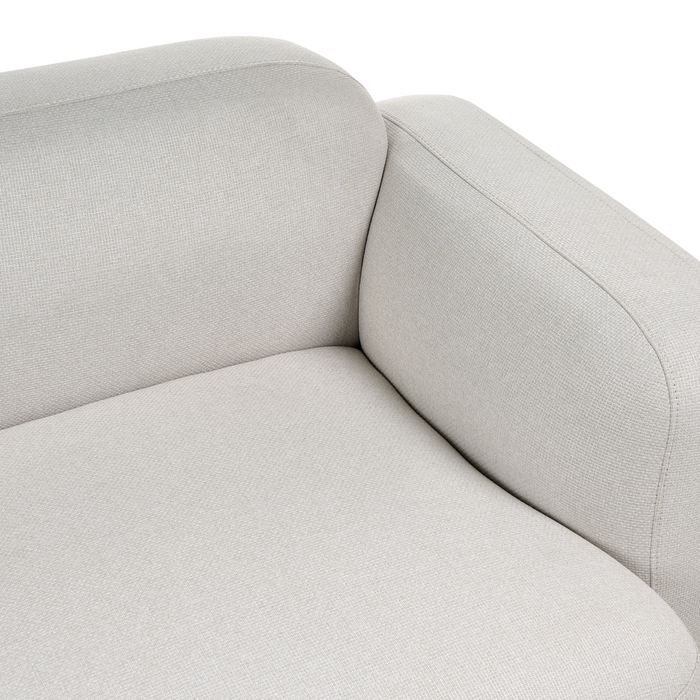 Beliani - AFOSS - Driezitsbank - Lichtbeige - Polyester