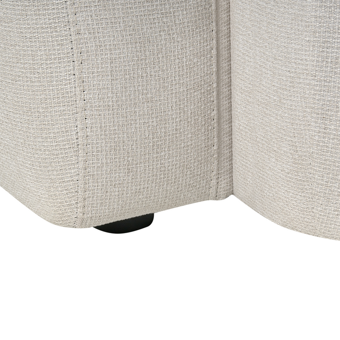 Beliani - AFOSS - Driezitsbank - Lichtbeige - Polyester
