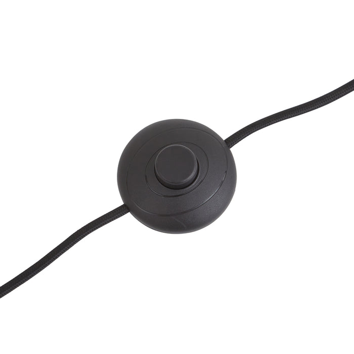 QAZQA Design vloerlamp zwart met smoke glas - Ana