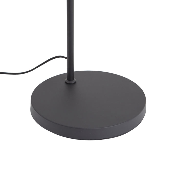 QAZQA Design vloerlamp zwart met smoke glas - Ana