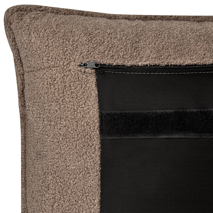 Beliani - BAJONNA - Tweepersoonsbed - Bruin - 160 x 200 cm - Bouclé