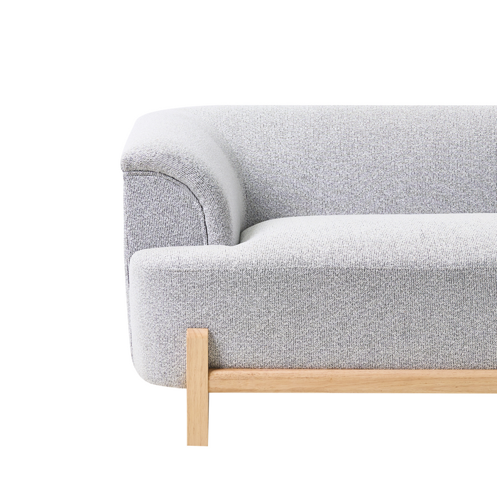 Beliani - ALNOR - Driezitsbank - Lichtgrijs - Polyester