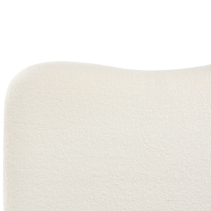 Beliani-BLAGNAC-Tweepersoonsbed-Off-white-140 x 200 cm-Bouclé