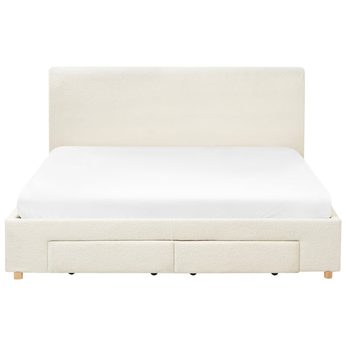 Beliani-SOUTRIN-Bed met opbergruimte-Off-white-180 x 200 cm-Bouclé