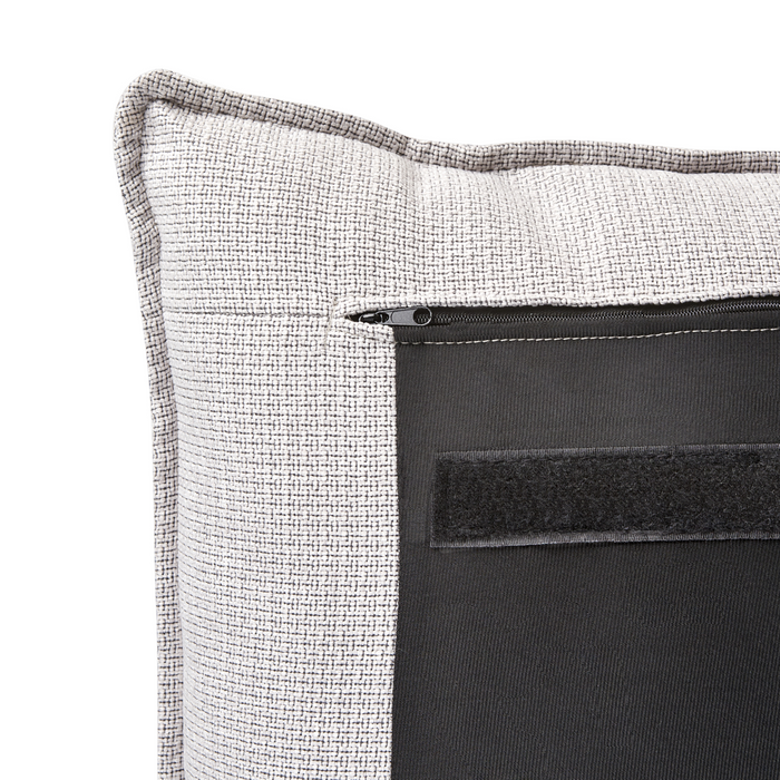 Beliani - BAJONNA - Tweepersoonsbed - Lichtgrijs - 180 x 200 cm - Stof