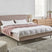 Beliani - CORIO - Tweepersoonsbed - Taupe - 180 x 200 cm - Polyester