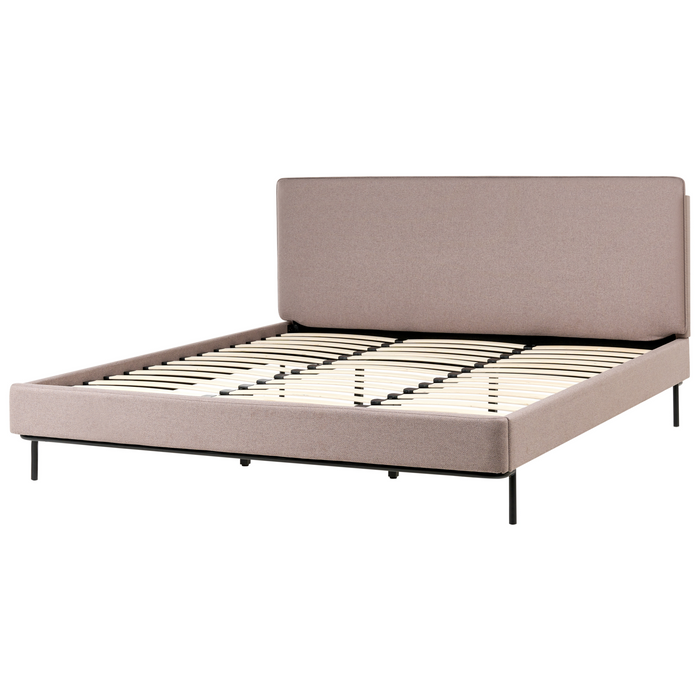 Beliani - CORIO - Tweepersoonsbed - Taupe - 180 x 200 cm - Polyester