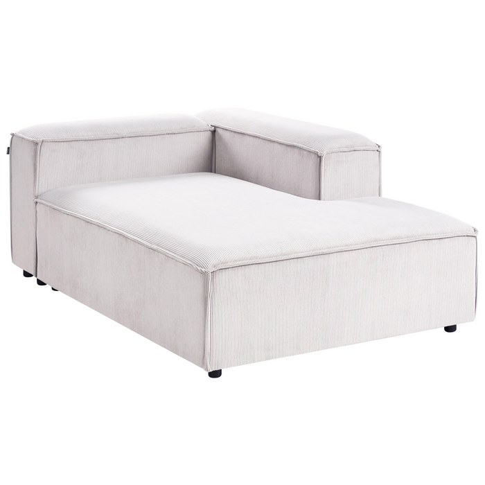 Beliani - ARDAL - Vierzitsbank - Off-white - Linkszijdig - Corduroy