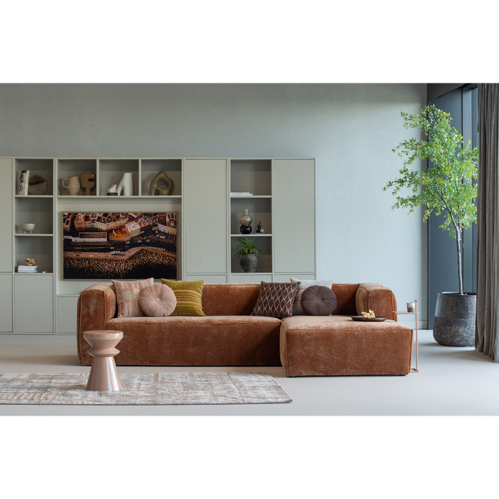 WOOOD Bean Hoekbank Rechts - Chenille - Velvet Terra - 73x305x175