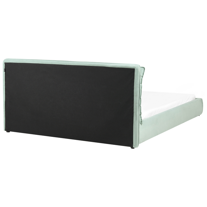 Beliani - BAJONNA - Tweepersoonsbed - Mintgroen - 180 x 200 cm - Stof