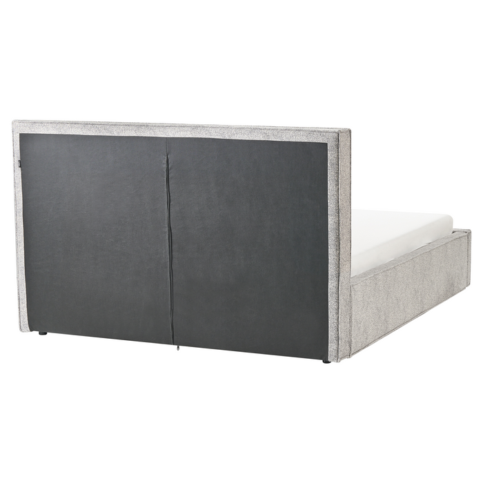 Beliani-MOISSAC-Bed met opbergruimte-Zwart|Wit-160 x 200 cm-Gebreid