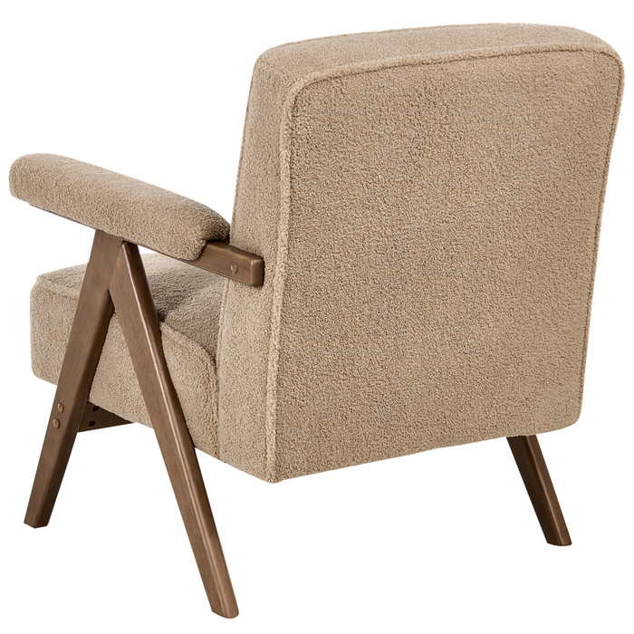 Beliani - EVJE - Fauteuil - Zandbeige - Bouclé