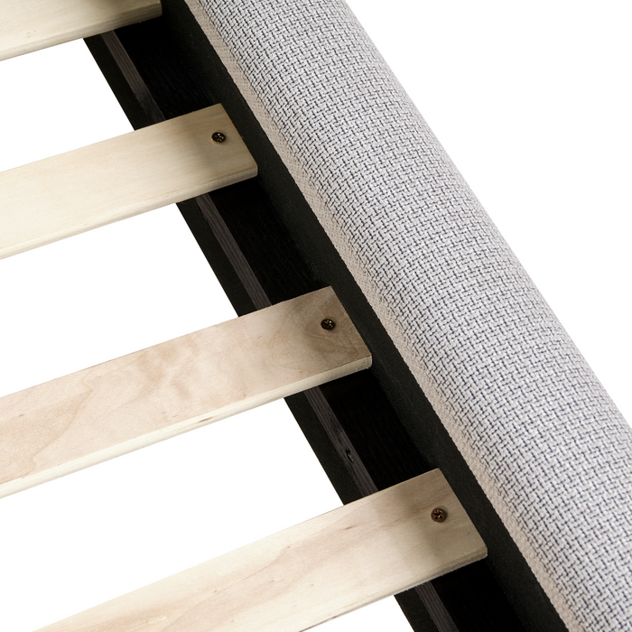 Beliani - BAJONNA - Tweepersoonsbed - Lichtgrijs - 160 x 200 cm - Stof