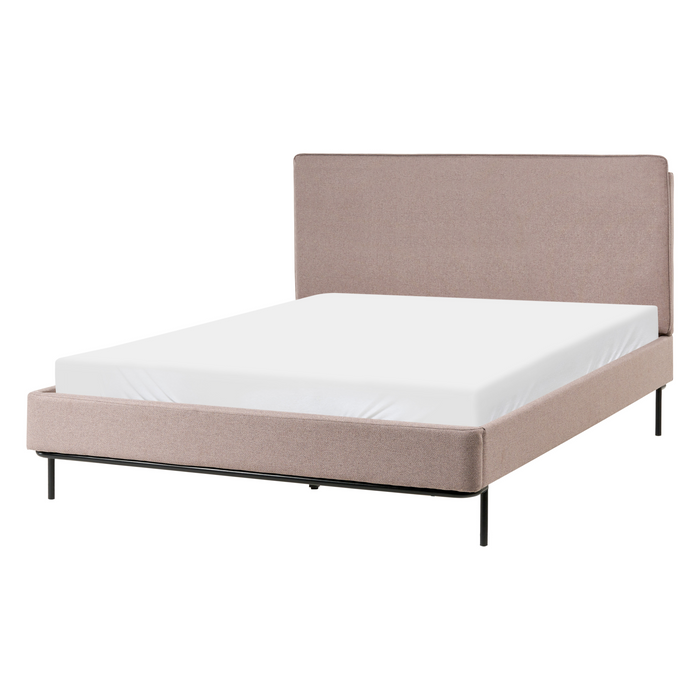Beliani - CORIO - Tweepersoonsbed - Taupe - 140 x 200 cm - Polyester