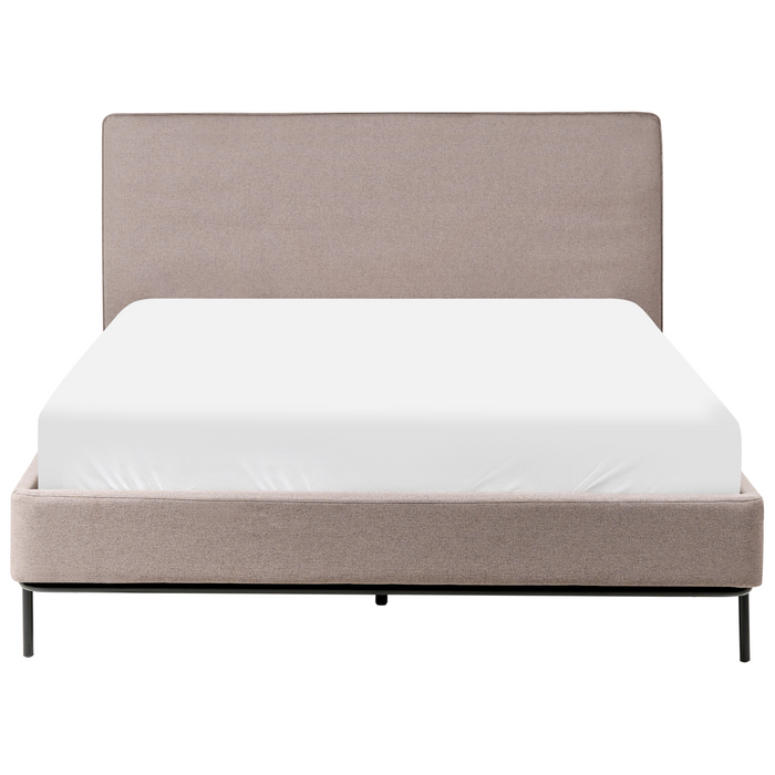 Beliani - CORIO - Tweepersoonsbed - Taupe - 140 x 200 cm - Polyester