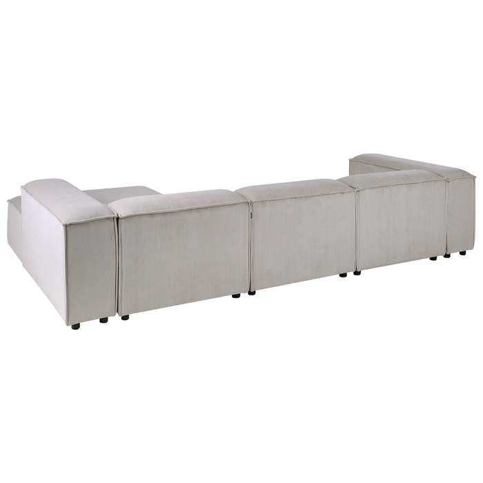 Beliani - ARDAL - Vierzitsbank - Taupe - Linkszijdig - Corduroy