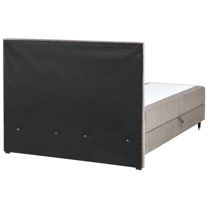 Beliani - DAME - Boxspringbed - Taupe - 160 x 200 cm - Fluweel
