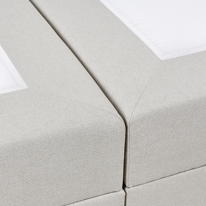 Beliani-ESQUIRE-Boxspringbed-Gebroken wit-160 x 200 cm-Polyester