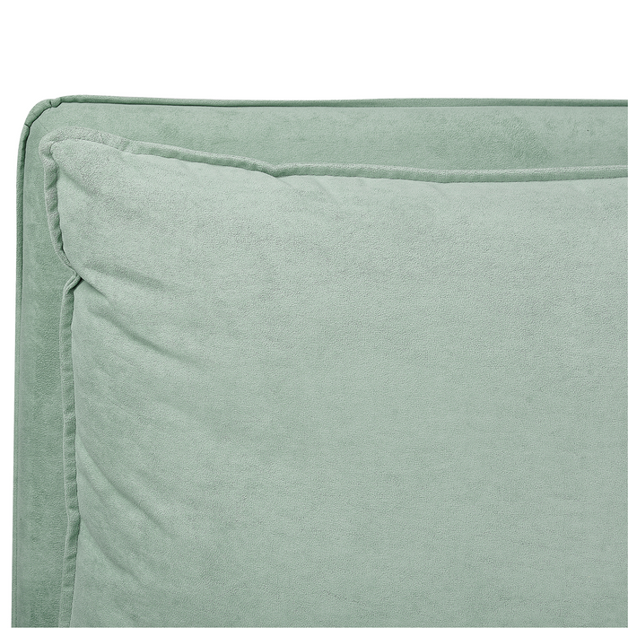 Beliani - BAJONNA - Tweepersoonsbed - Mintgroen - 160 x 200 cm - Stof