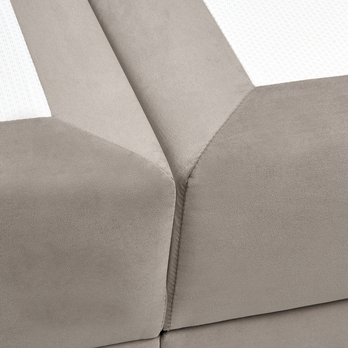 Beliani - DAME - Boxspringbed - Taupe - 160 x 200 cm - Fluweel