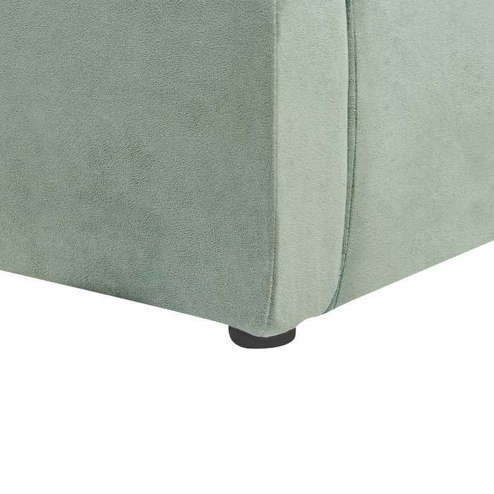 Beliani - BAJONNA - Tweepersoonsbed - Mintgroen - 160 x 200 cm - Stof