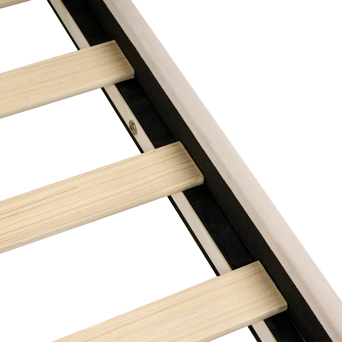 Beliani-LONZAC-Bed met opbergruimte-Beige-180 x 200 cm-Fluweel