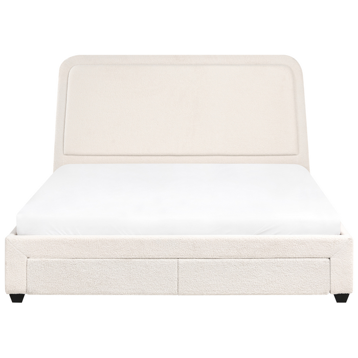 Beliani-SARDENT-Tweepersoonsbed-Off-white-180 x 200 cm-Bouclé