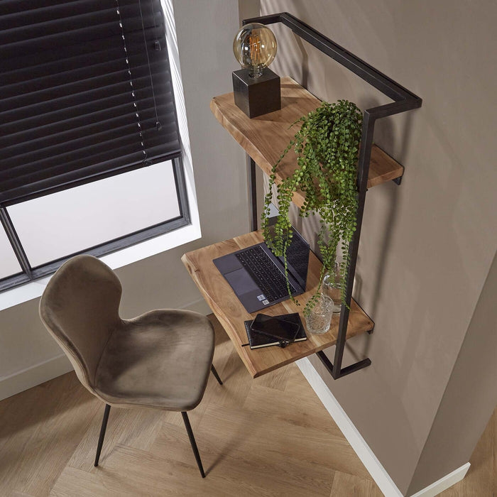 Giga Meubel - Wandbureau Naturel Acaciahout - 100x65x45cm - Air