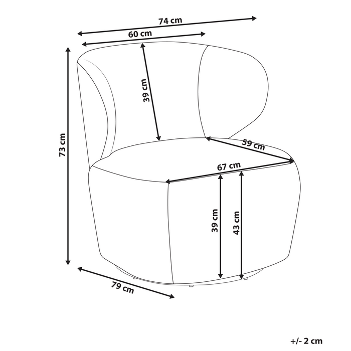 Beliani - ALVDAL - Fauteuil - Beige - Polyester