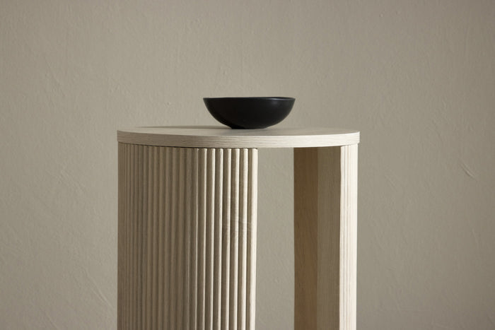 Fjôrd - Bijzettafel Rond - Whitewash MDF - 40x40x52cm - Bristol