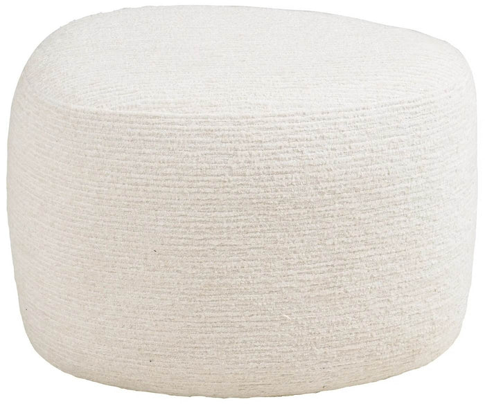 House Nordic Milo Gebroken Wit Draaifauteuil en Poef Set