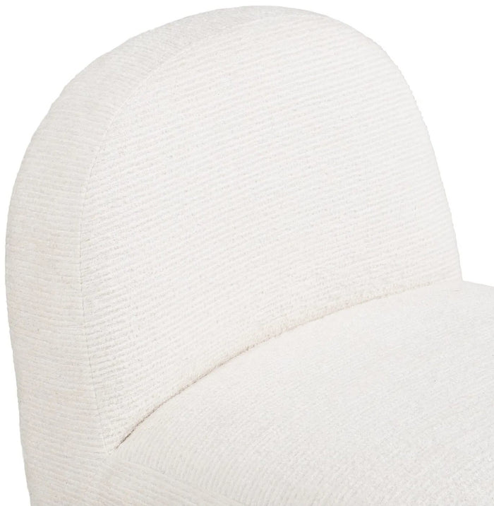 House Nordic Milo Gebroken Wit Draaifauteuil en Poef Set