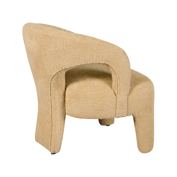 Fauteuil Brock - Beige|Bruin - Bouclé - 71x74x71cm (BxHxD)