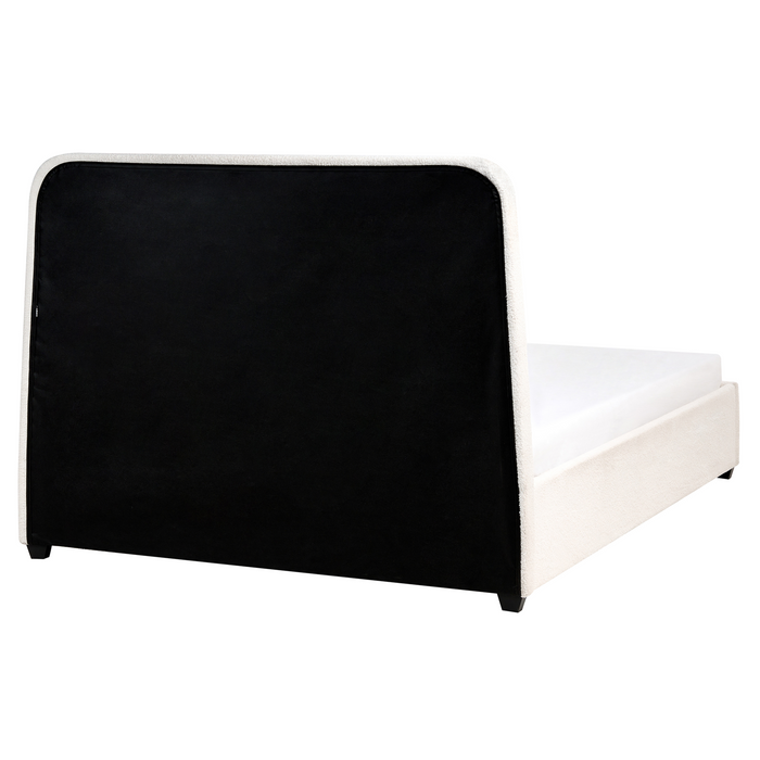 Beliani-SARDENT-Tweepersoonsbed-Off-white-160 x 200 cm-Bouclé