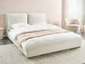 Beliani - BAJONNA - Tweepersoonsbed - Off-white - 160 x 200 cm - Stof