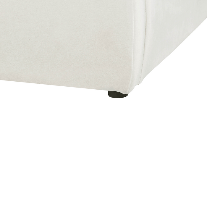 Beliani - BAJONNA - Tweepersoonsbed - Off-white - 160 x 200 cm - Stof