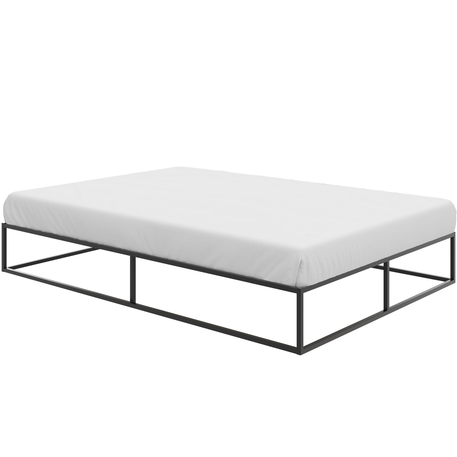 tectake® Metalen bedframe Kyoto met lattenbodem, 250 kg - Zwart
