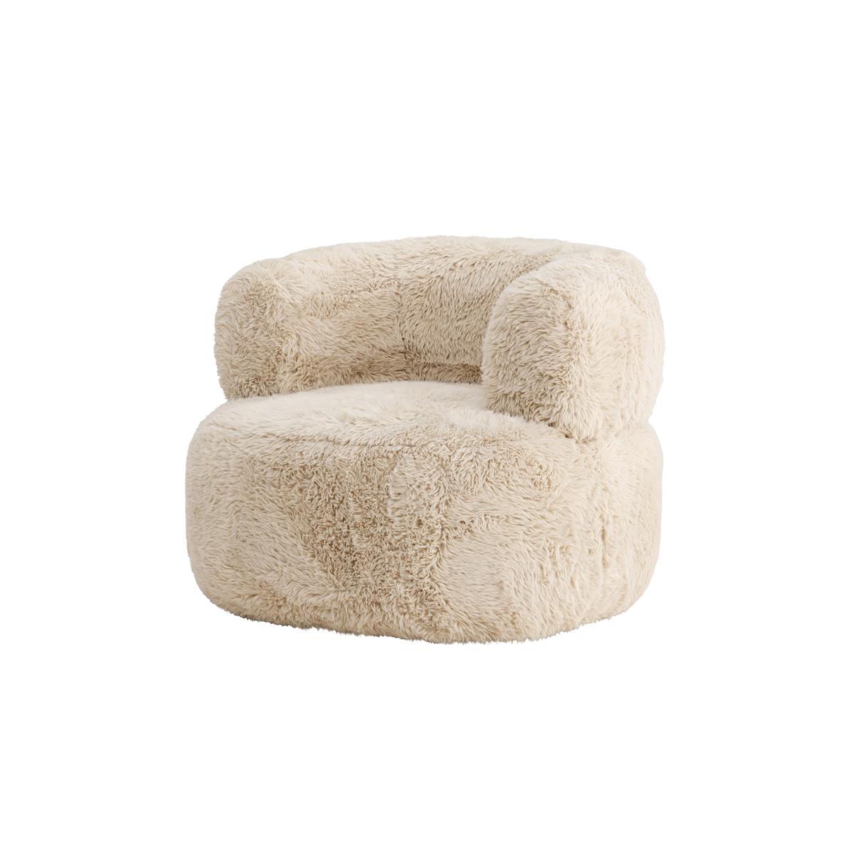 Svea - Sofia fauteuil - fake fur - off white