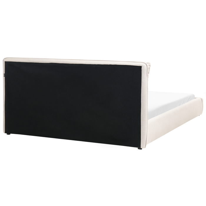 Beliani - BAJONNA - Tweepersoonsbed - Beige - 180 x 200 cm - Stof