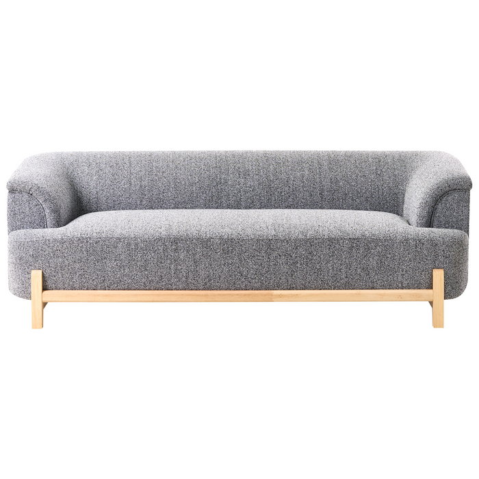 Beliani - ALNOR - Driezitsbank - Donkergrijs - Polyester