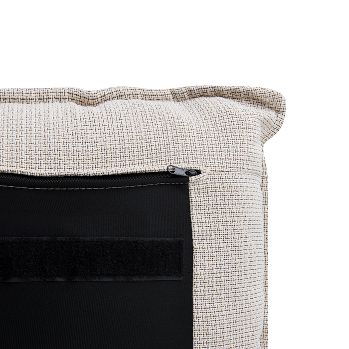 Beliani - BAJONNA - Tweepersoonsbed - Beige - 180 x 200 cm - Stof