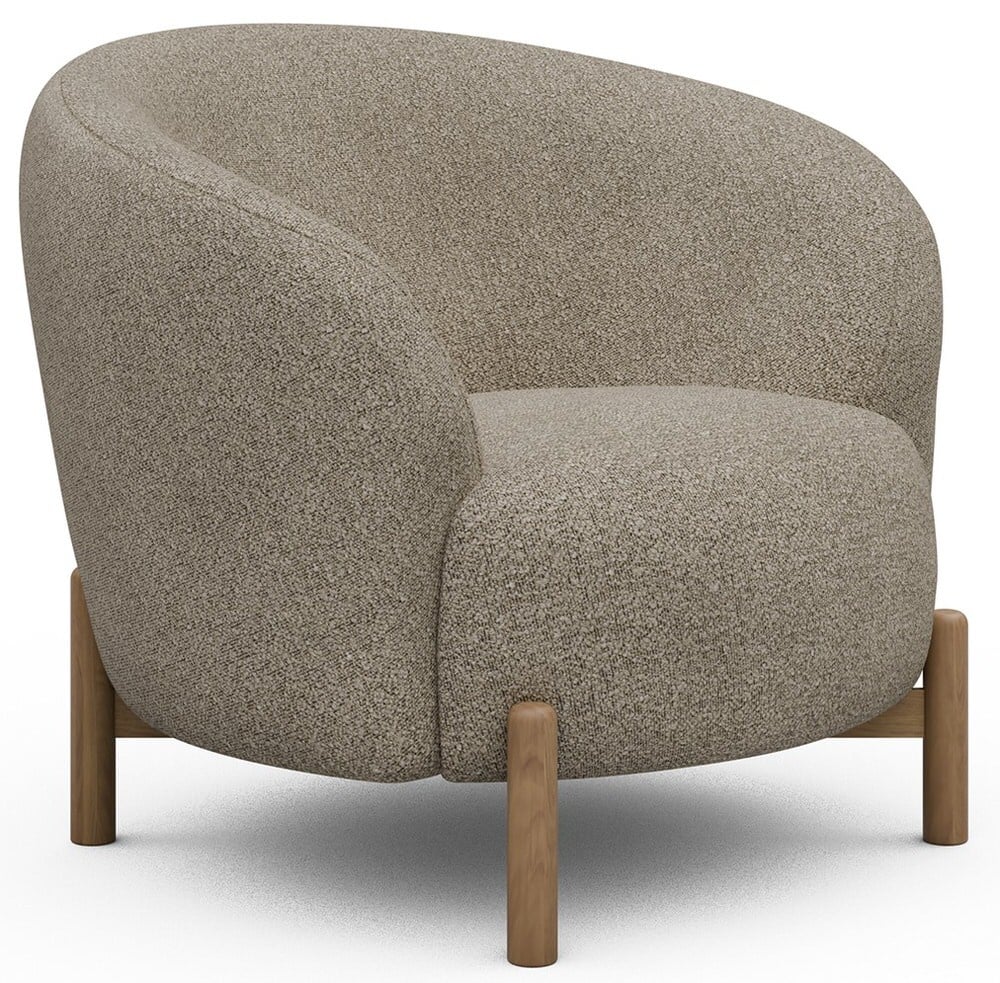 Kragelund Gran Fauteuil Beige Bouclé | Eiken