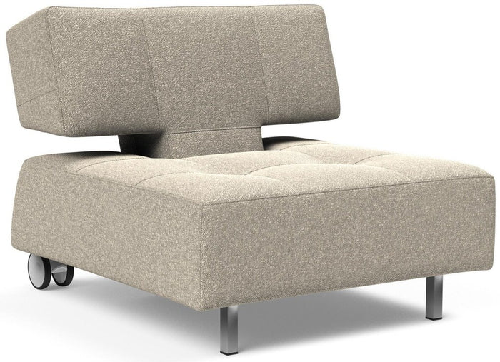 Innovation Long Horn Beige Bouclé Fauteuil