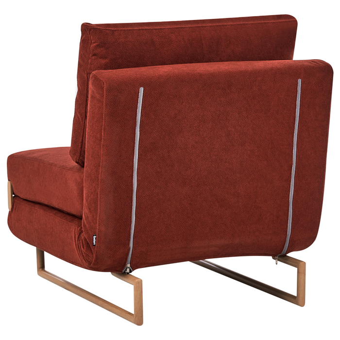 Beliani - JERSLEV - 1-zits slaapbank - Rood - Polyester