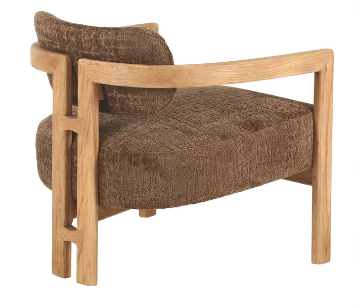MUST Living Lounge chair Kelly natural,75x73x73 cm, luxor hazelnut